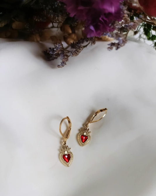 Boucles d'oreilles en acier inoxydable - Blue moon