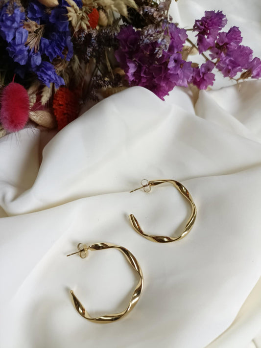 Boucles d'oreilles en acier inoxydable - Neila