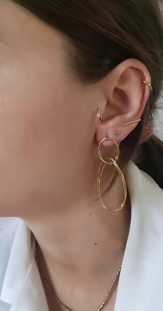 Boucles d'oreilles en acier inoxydable - Spring