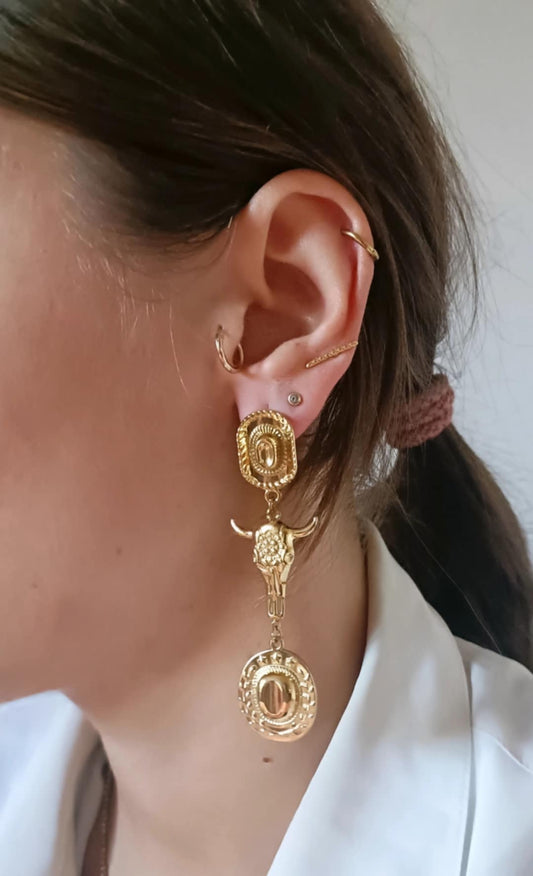 Boucles d'oreilles en acier inoxydable - Bobbie