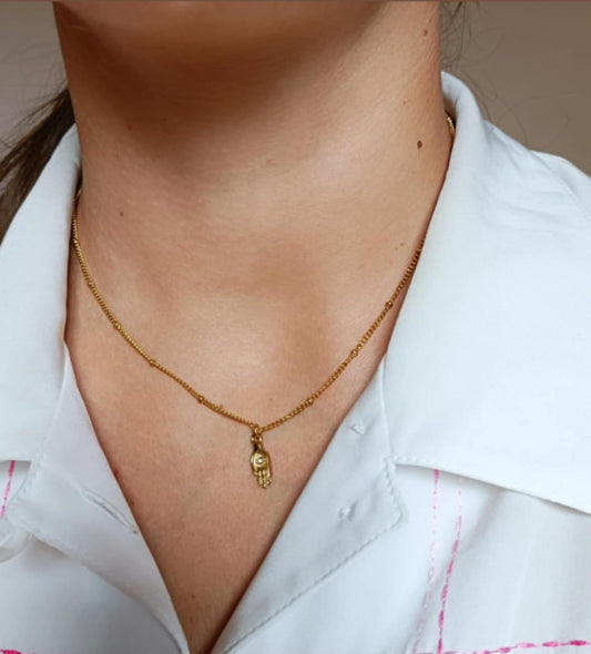 Collier en acier inoxydable - Porte-bonheur