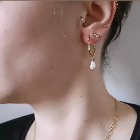 Boucles d'oreilles en acier inoxydable - Pipa