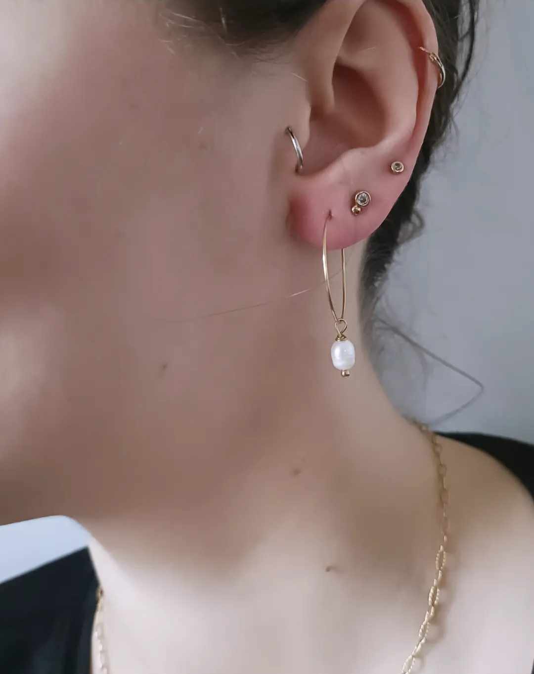 Boucles d'oreilles en acier inoxydable - Clémence