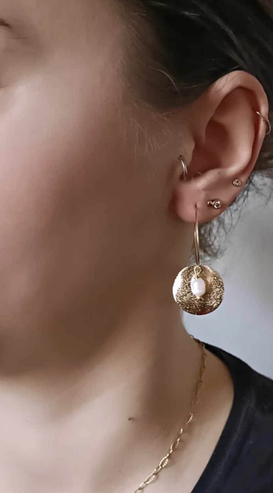 Boucles d'oreilles en acier inoxydable - Clarisse