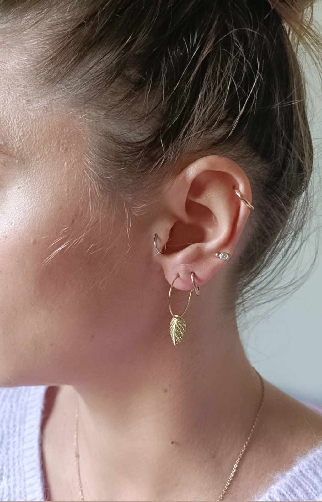 Boucles d'oreilles en acier inoxydable - Loop