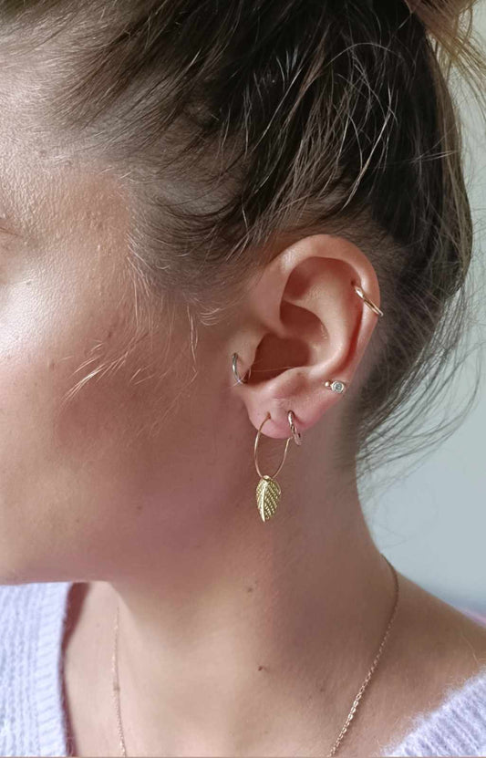 Boucles d'oreilles en acier inoxydable - Loop