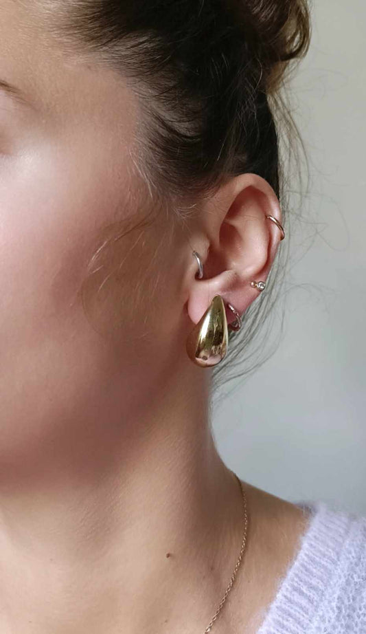Boucles d'oreilles en acier inoxydable - Emée
