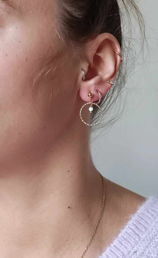 Boucles d'oreilles en acier inoxydable - Yvonne