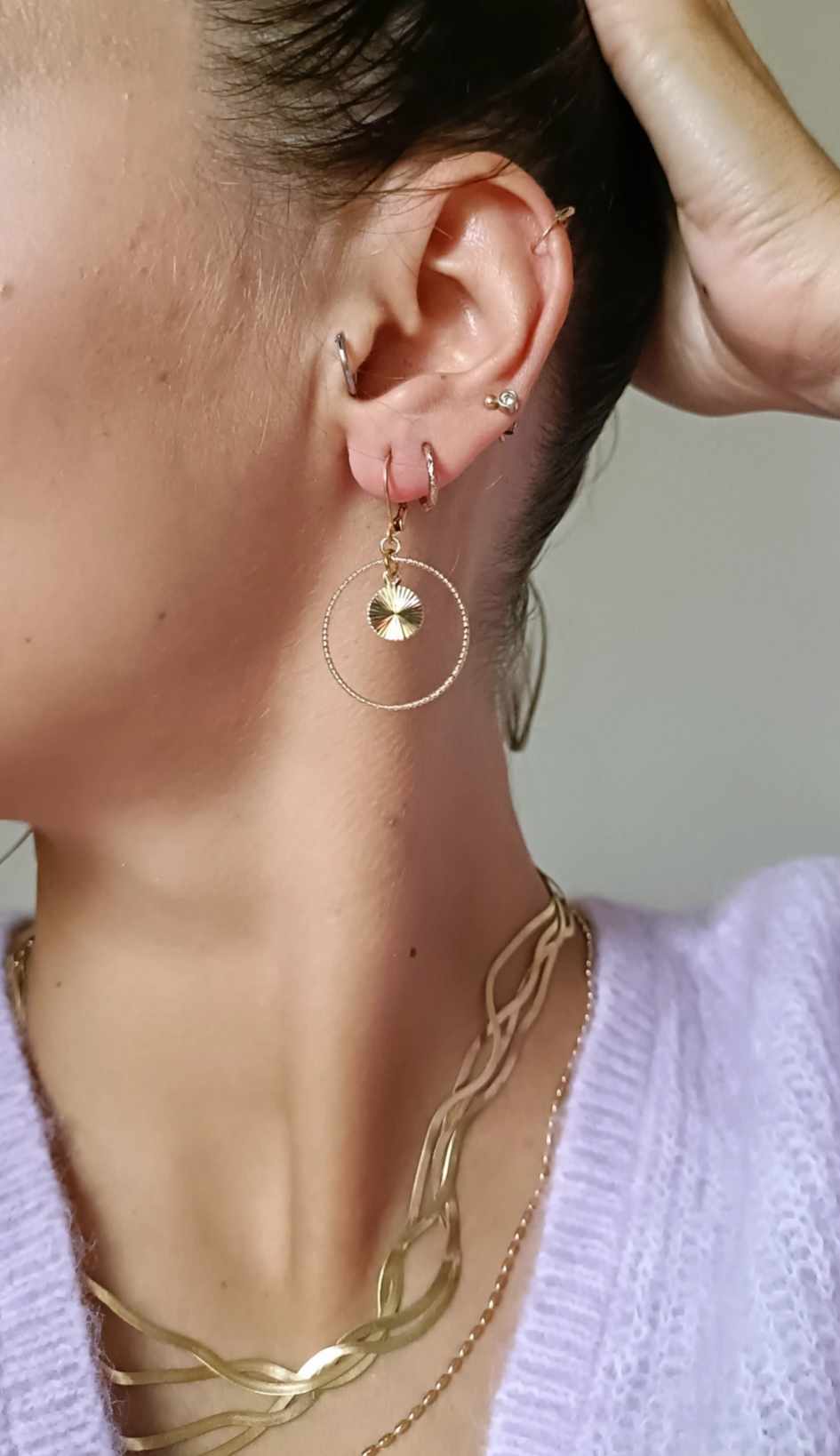 Boucles d'oreilles en acier inoxydable - Ninette