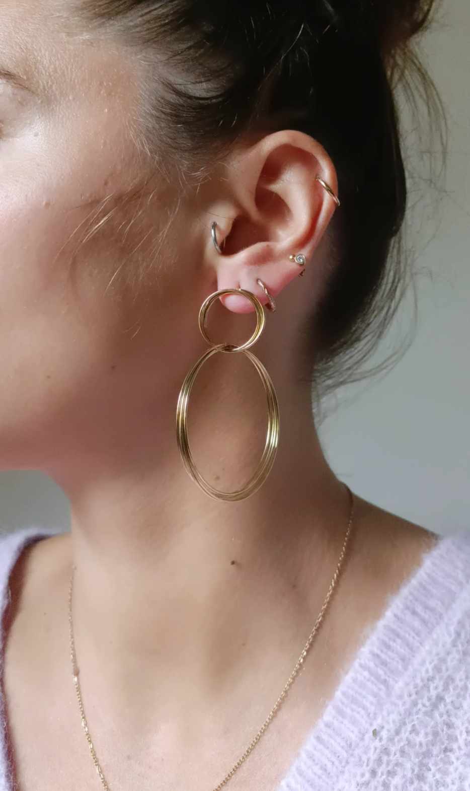 Boucles d'oreilles en acier inoxydable - Nema