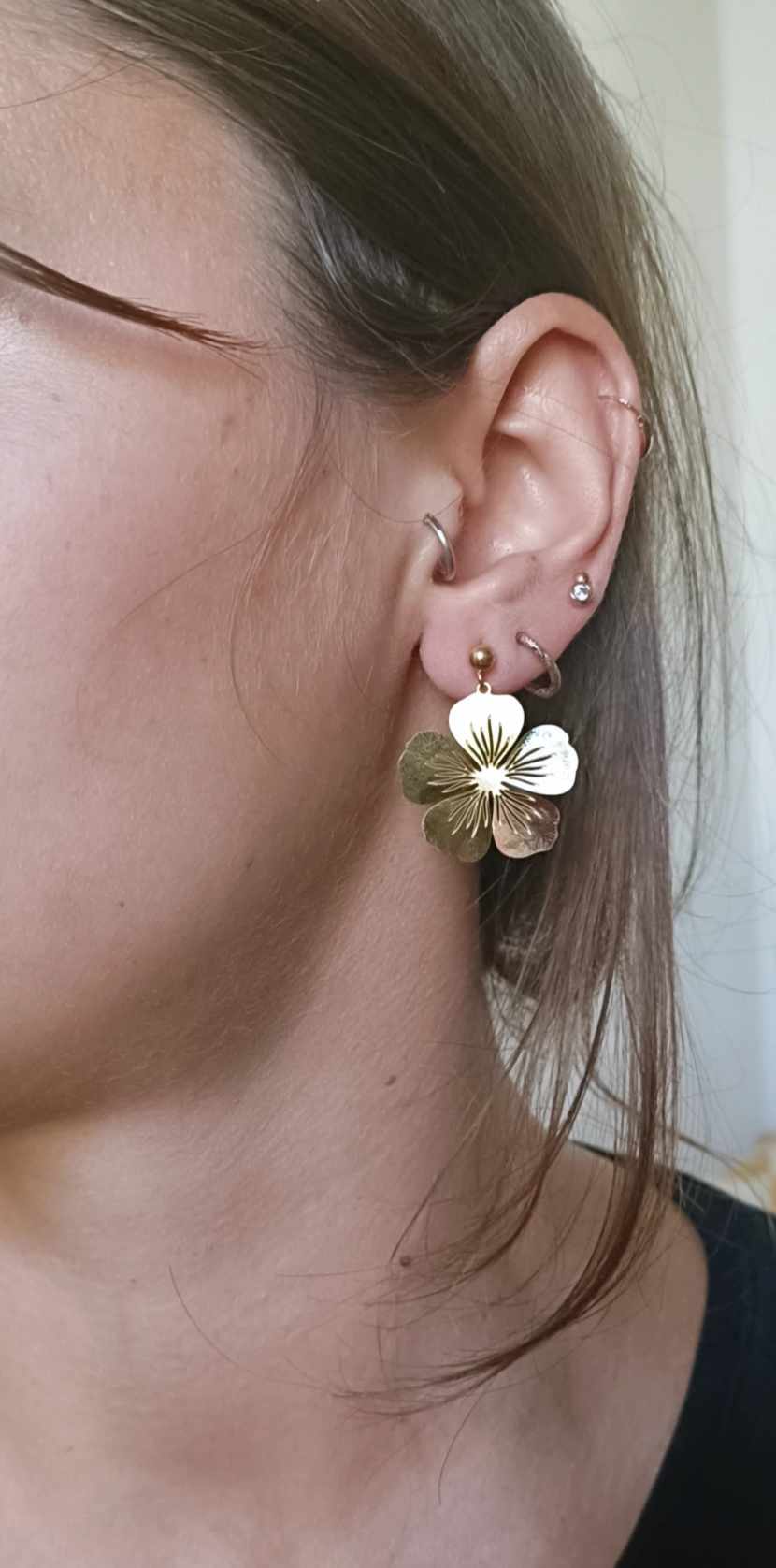 Boucles d'oreilles en acier inoxydable - Nanny