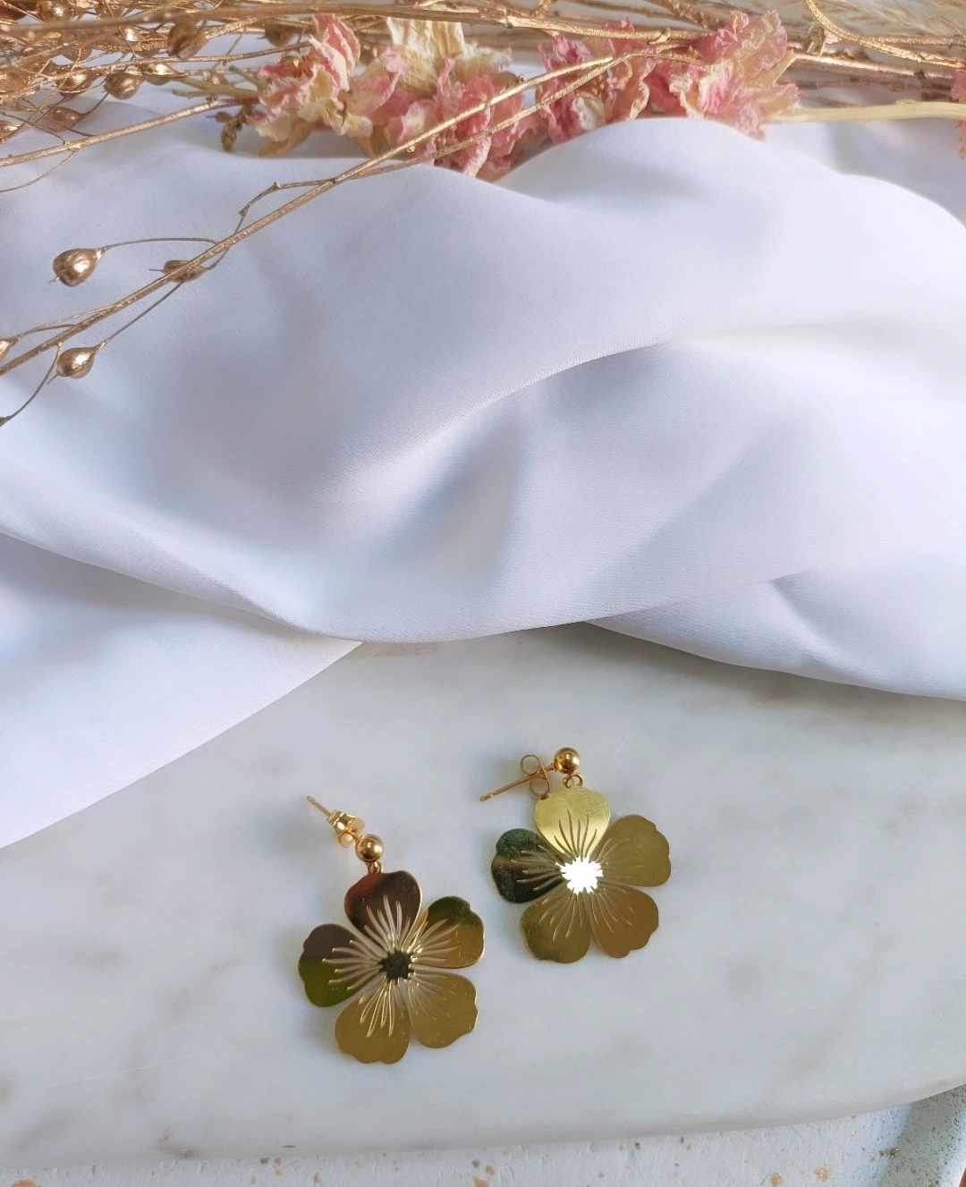 Boucles d'oreilles en acier inoxydable - Nanny