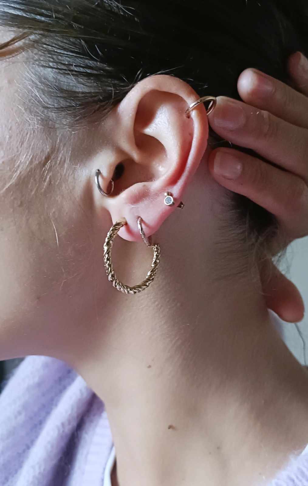 Boucles d'oreilles en acier inoxydable - Fred