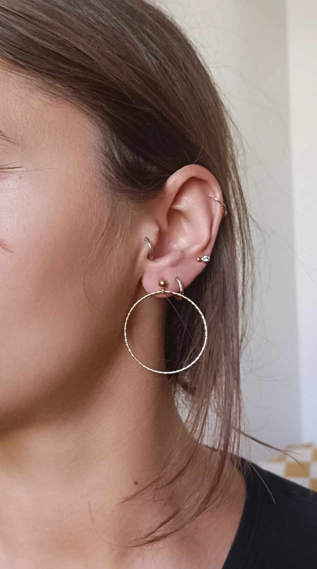 Boucles d'oreilles en acier inoxydable - Enéa
