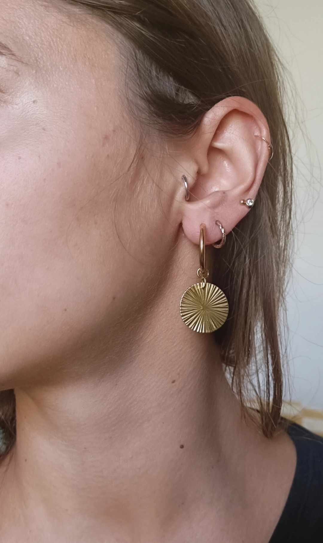 Boucles d'oreilles en acier inoxydable - Slomy