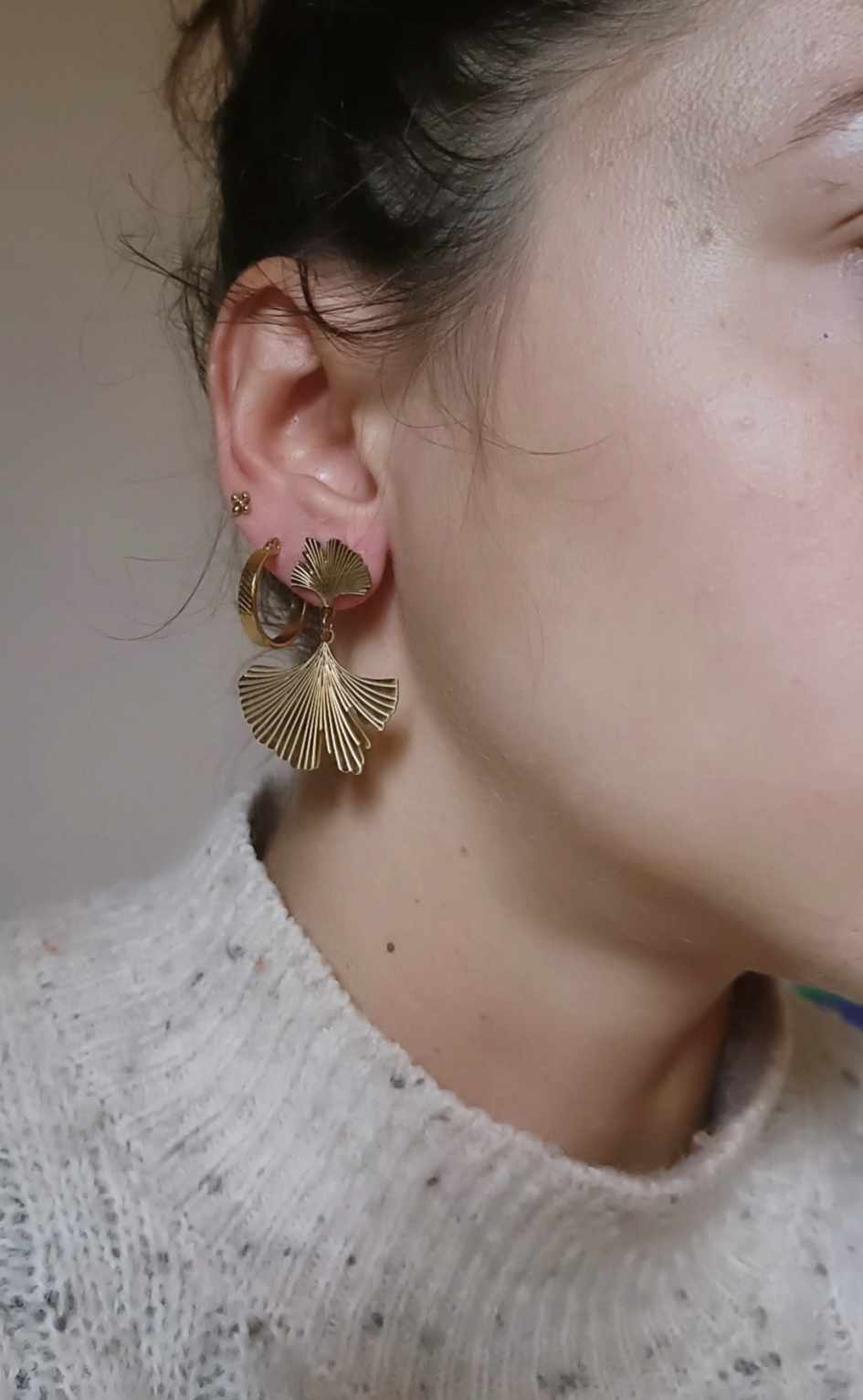 Boucles d'oreilles en acier inoxydable - Abby