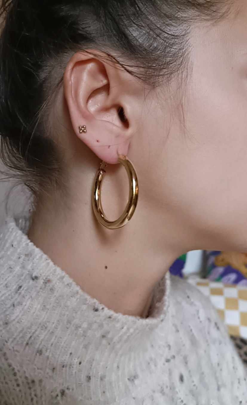 Boucles d'oreilles en acier inoxydable - Colline