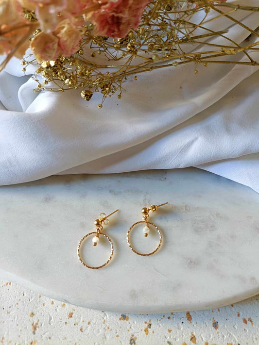 Boucles d'oreilles en acier inoxydable - Yvonne