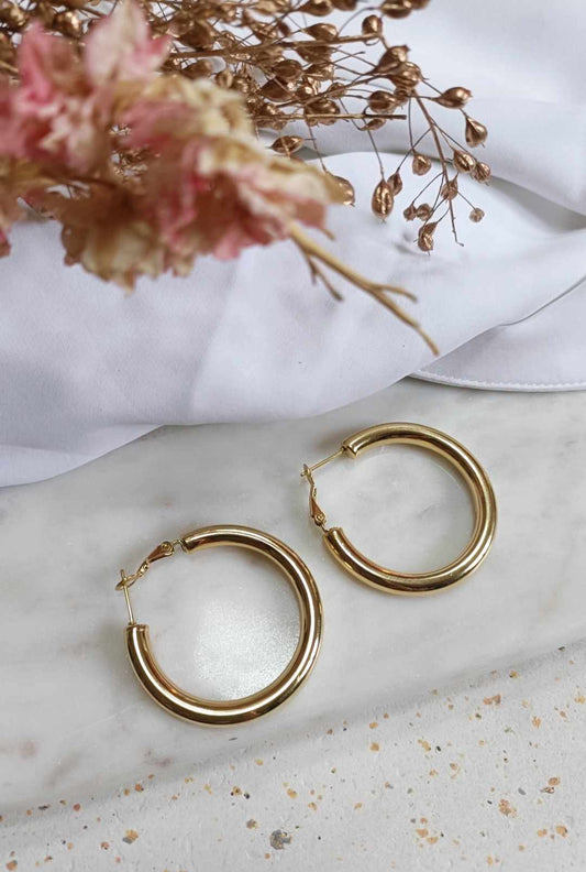 Boucles d'oreilles en acier inoxydable - Colline