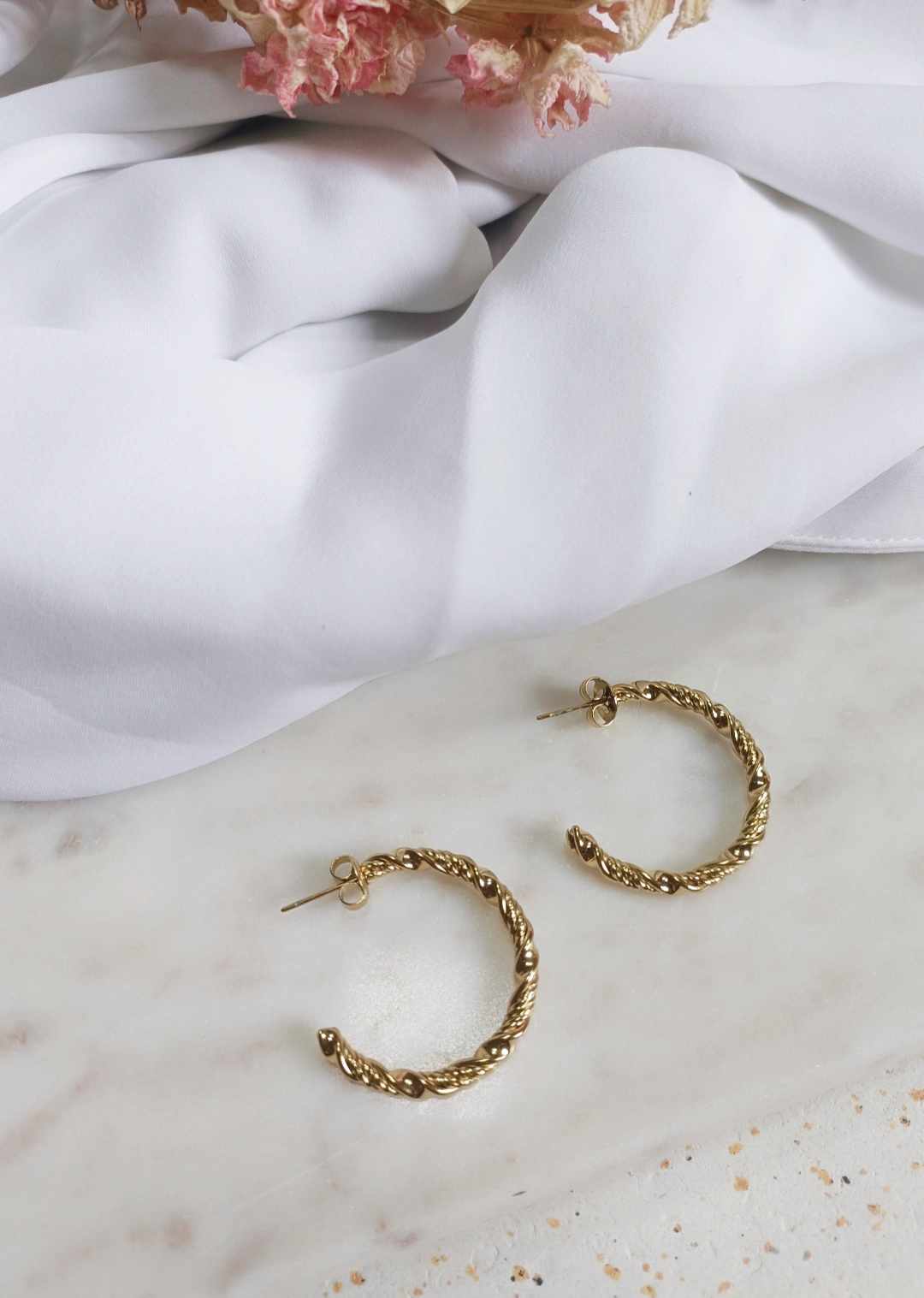 Boucles d'oreilles en acier inoxydable - Fred