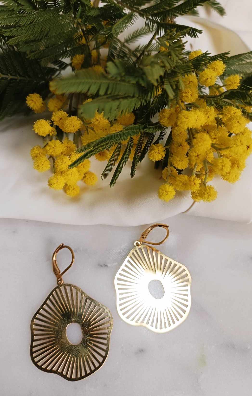Boucles d'oreilles en acier inoxydable - Lorie