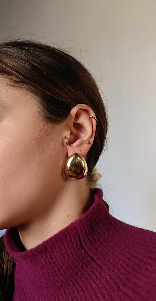 Boucles d'oreilles en acier inoxydable - Ingrid