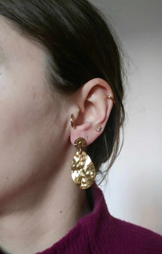 Boucles d'oreilles en acier inoxydable - Léonie