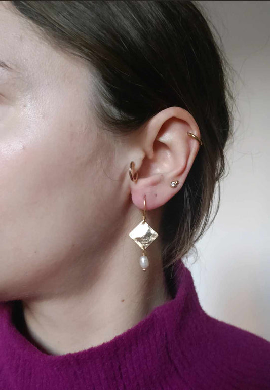 Boucles d'oreilles en acier inoxydable - Charline