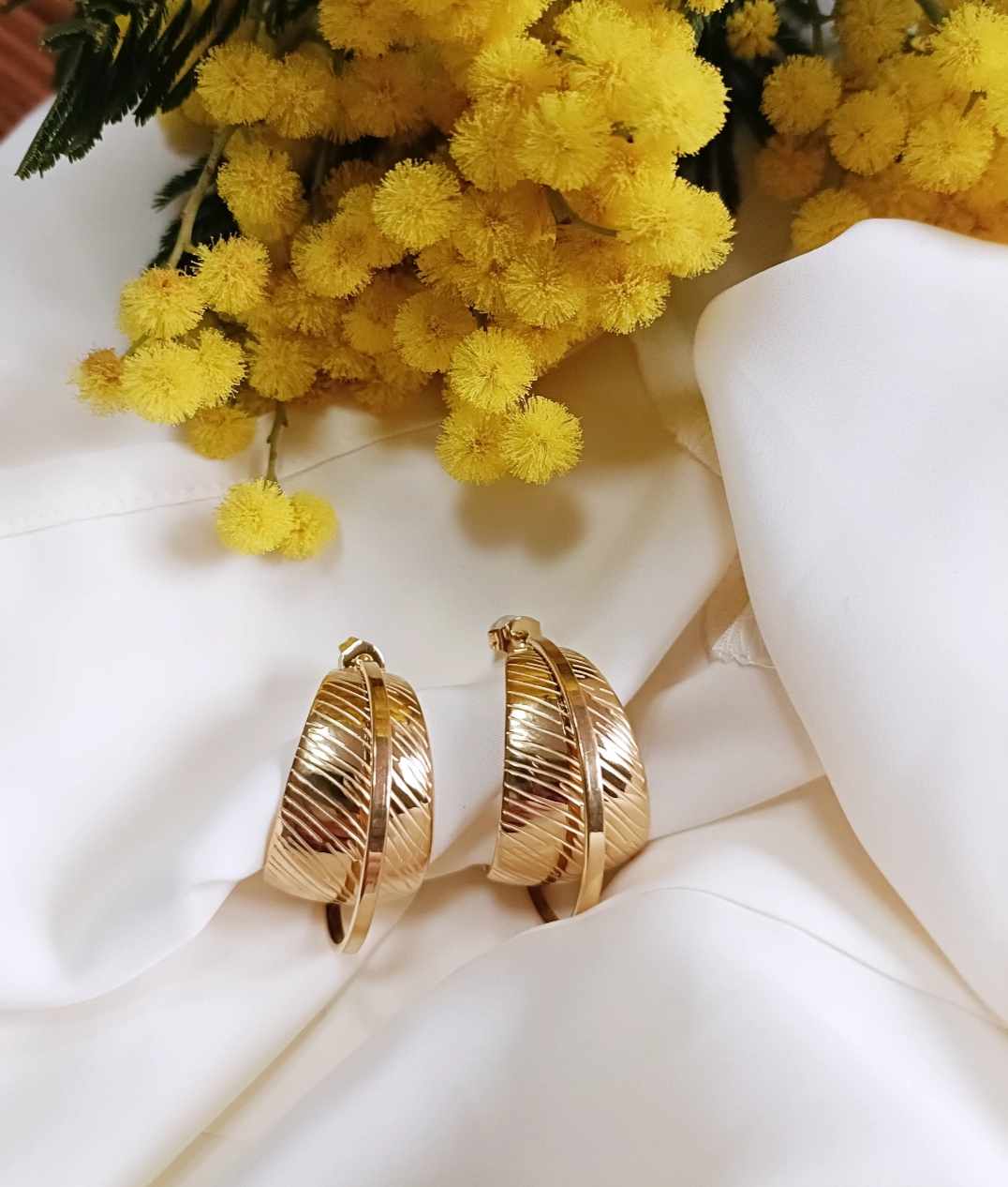 Boucles d'oreilles en acier inoxydable - Poppy