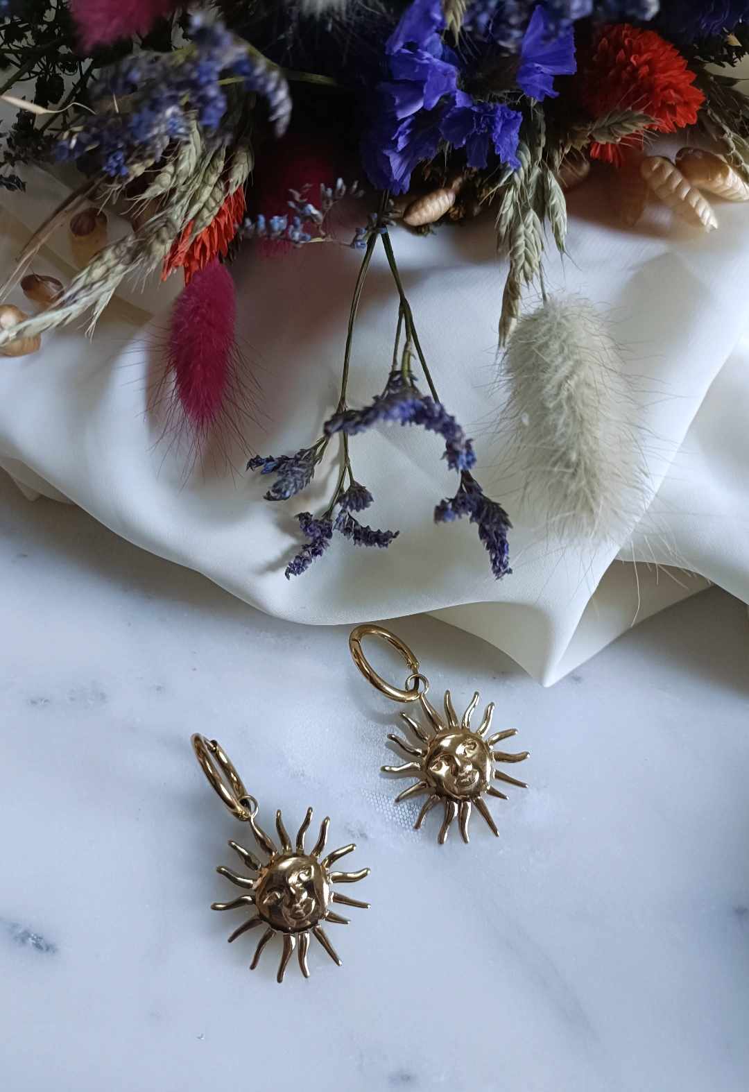 Boucles d'oreilles en acier inoxydable - Sunshine