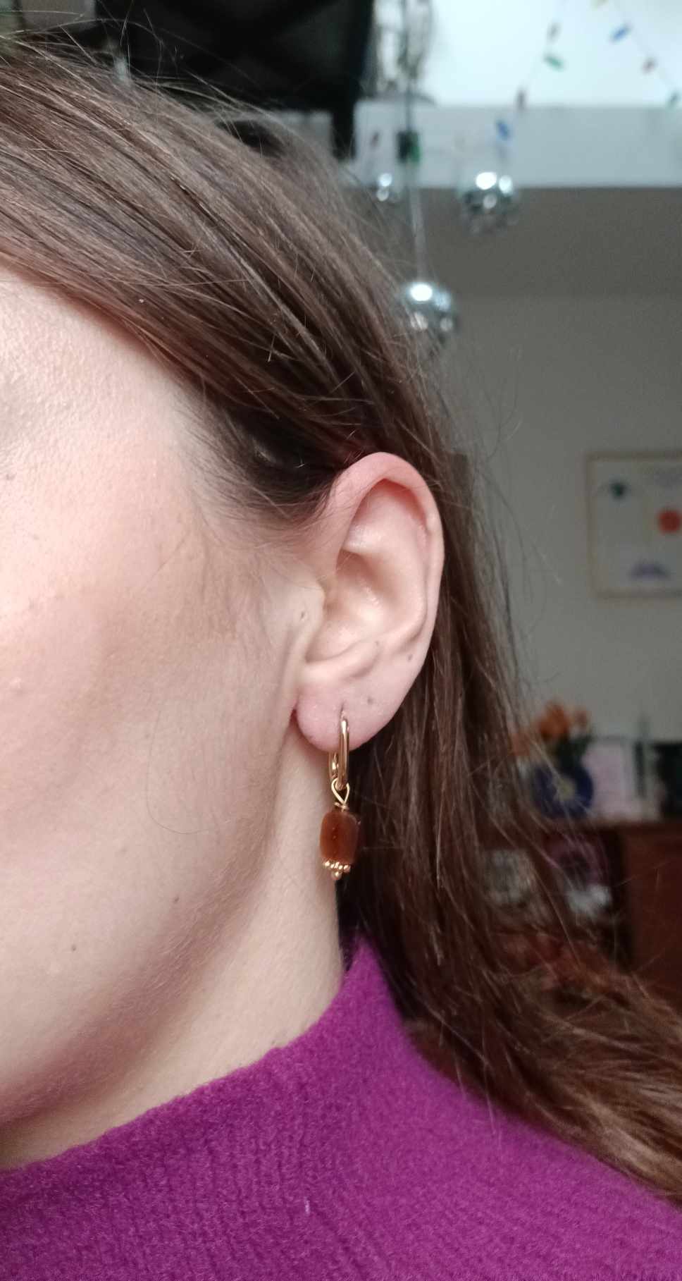 Boucles d'oreilles en acier inoxydable - Sidonie Caramel