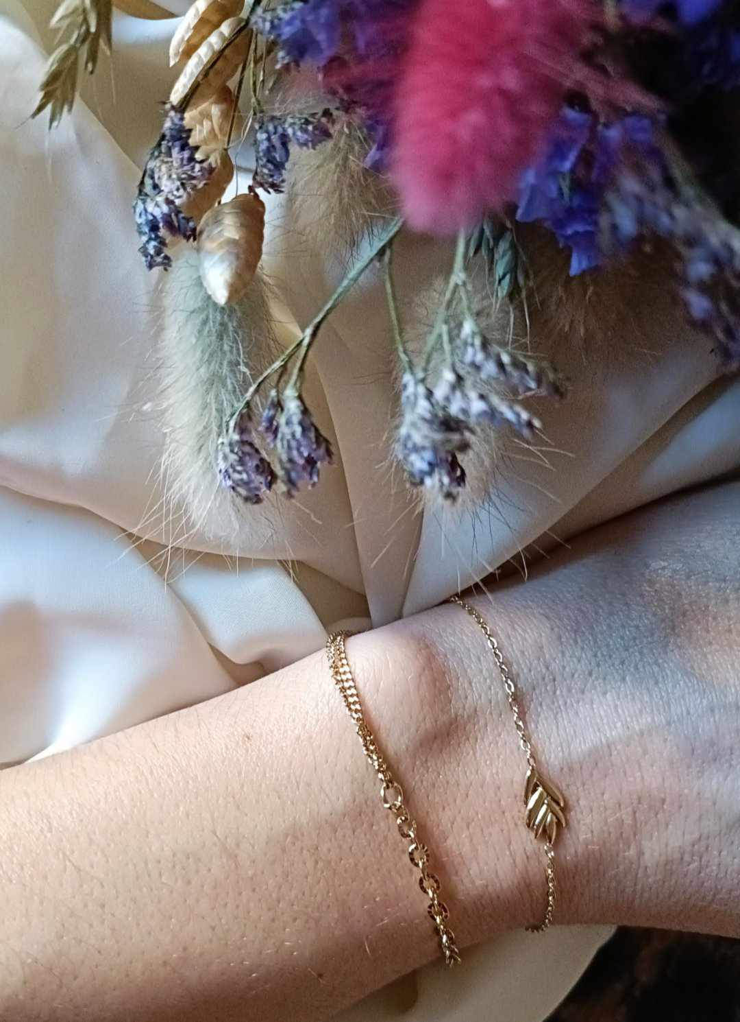 Bracelet en acier inoxydable double chaîne - Némésis