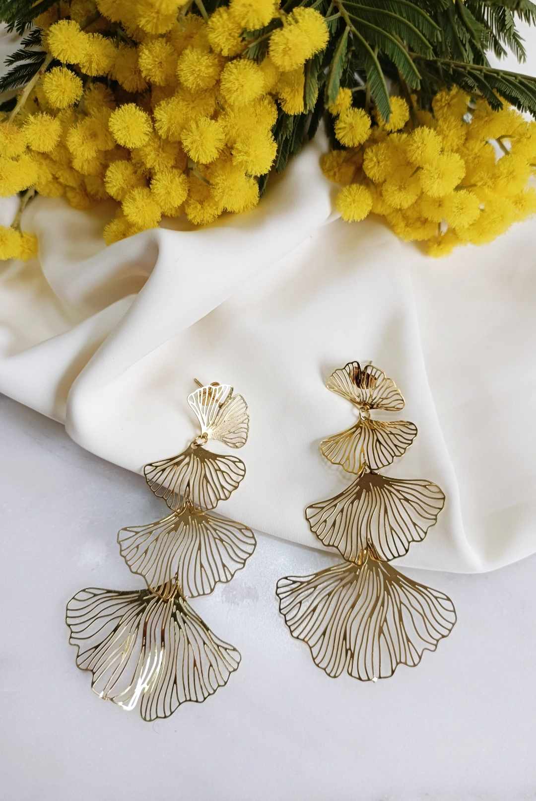 Boucles d'oreilles en acier inoxydable - Ginko