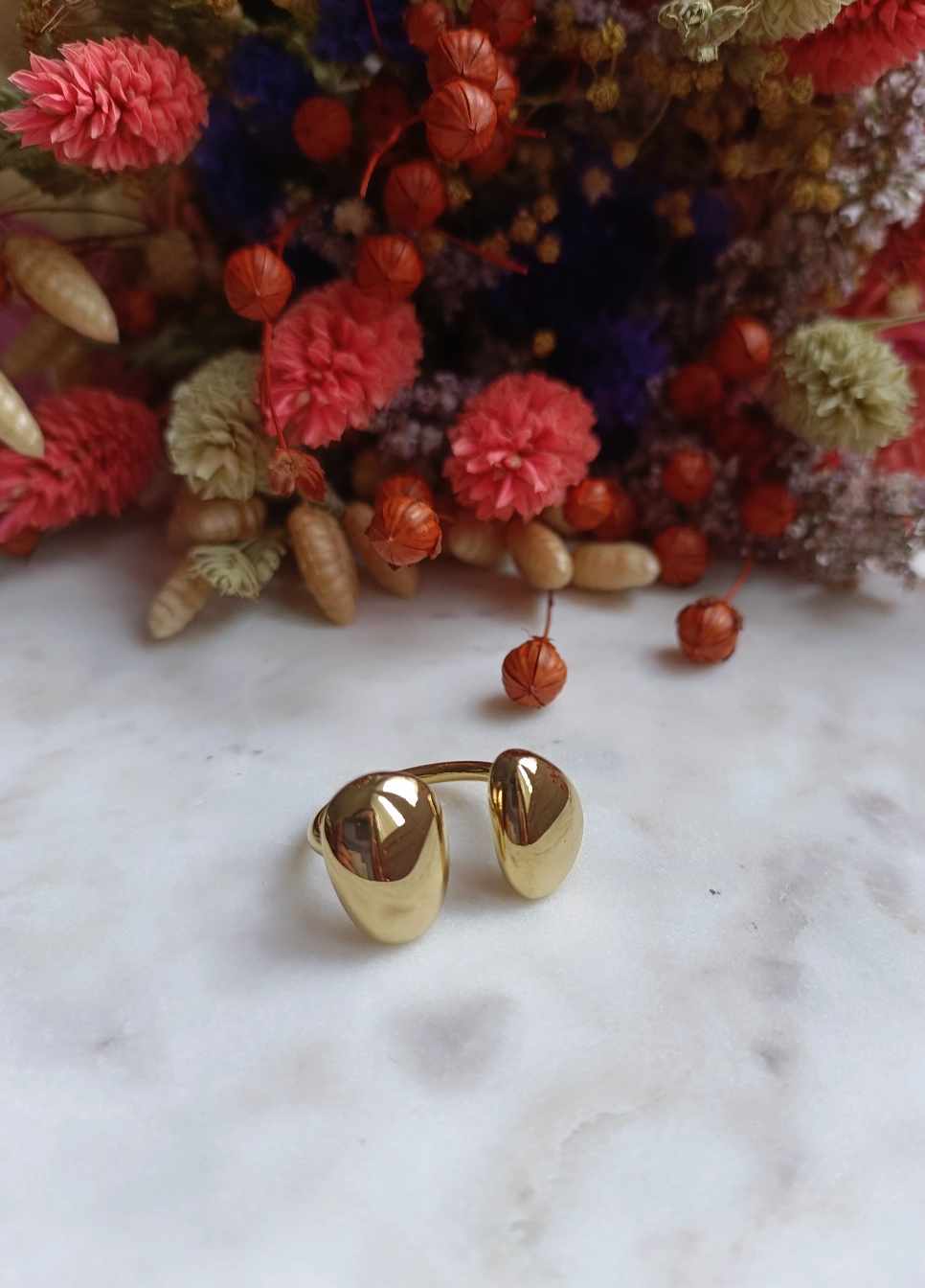 Bague en acier inoxydable - Wavy