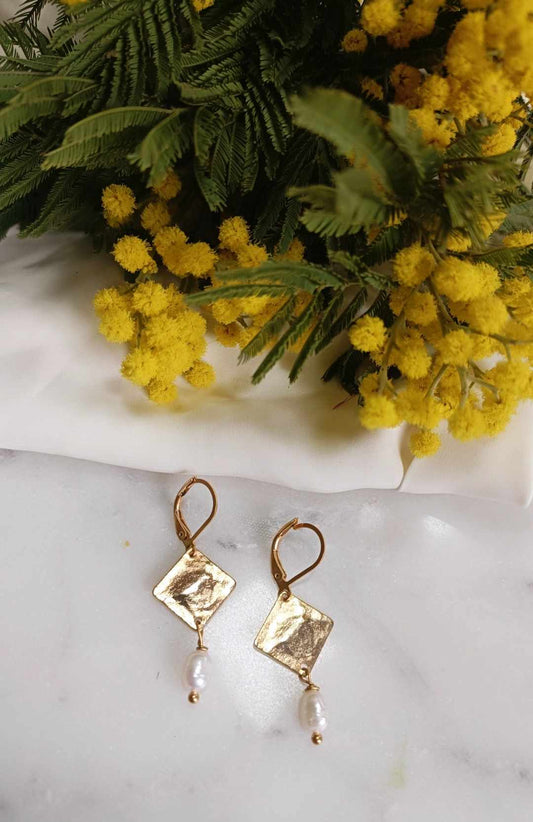 Boucles d'oreilles en acier inoxydable - Charline