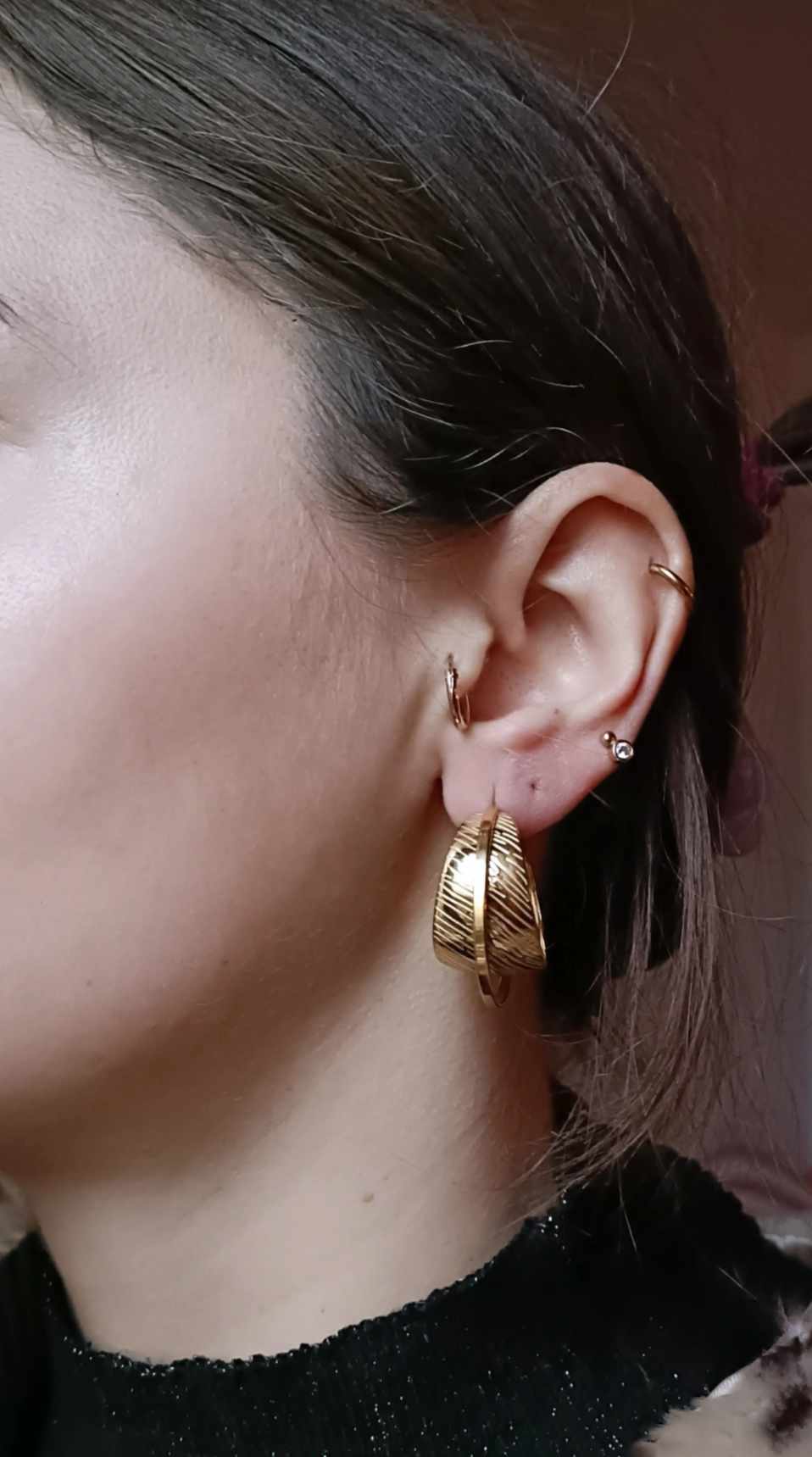 Boucles d'oreilles en acier inoxydable - Poppy