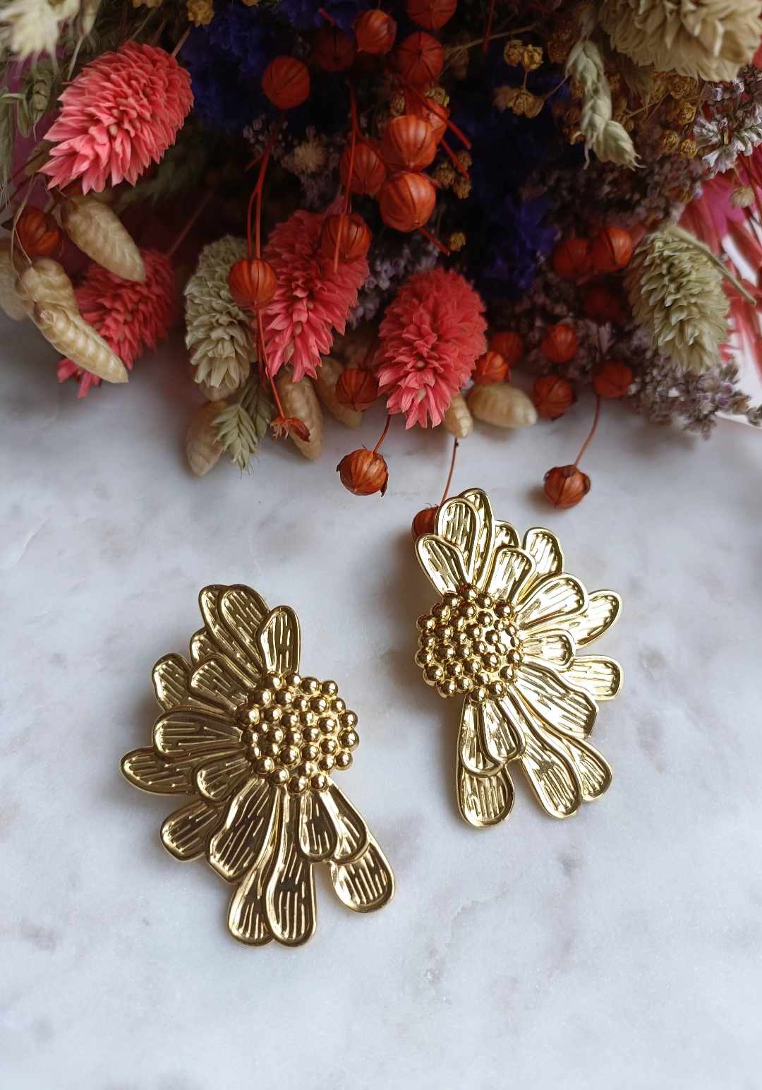 Boucles d'oreilles en acier inoxydable - Henriette