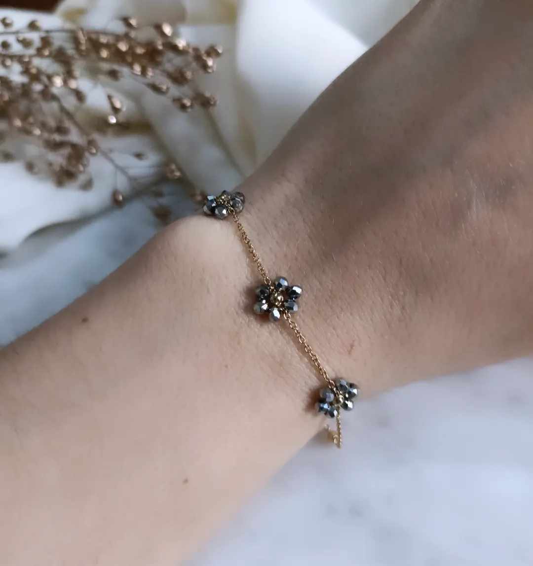 Bracelet en acier inoxydable - Flower color