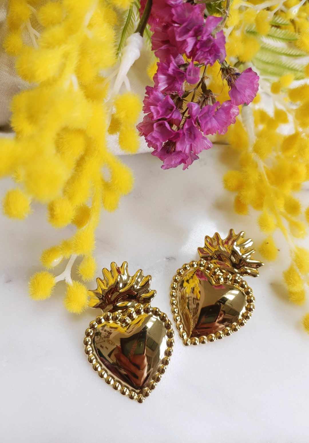 Boucles d'oreilles en acier inoxydable - Amour