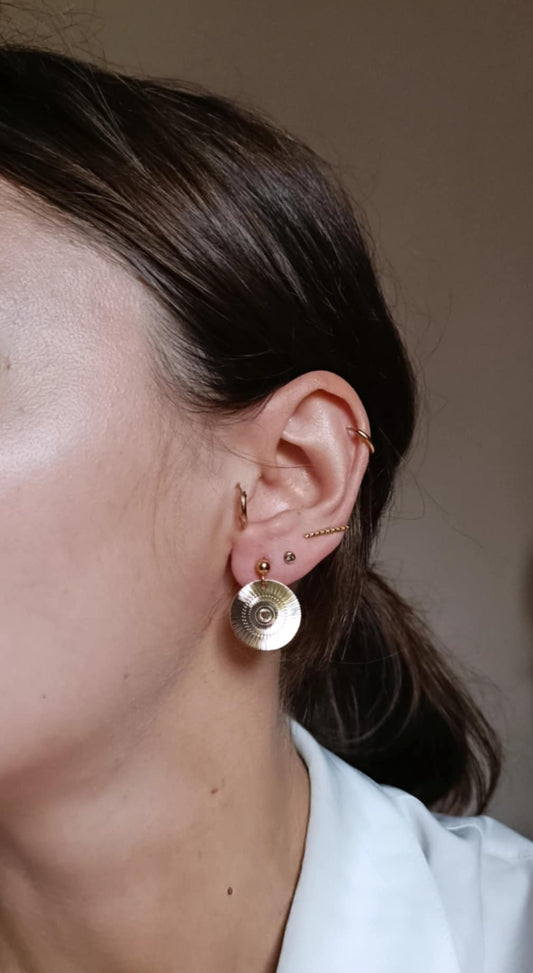 Boucles d'oreilles en acier inoxydable - Abby