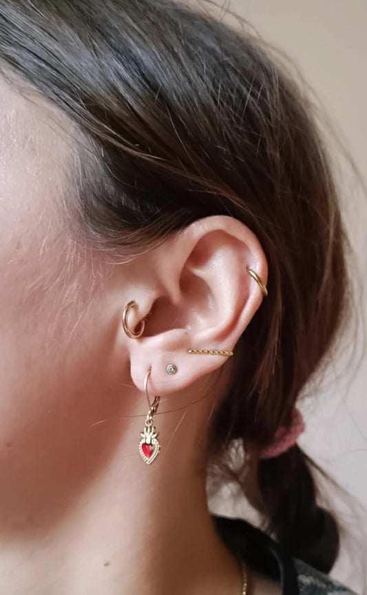 Boucles d'oreilles en acier inoxydable - Blue moon