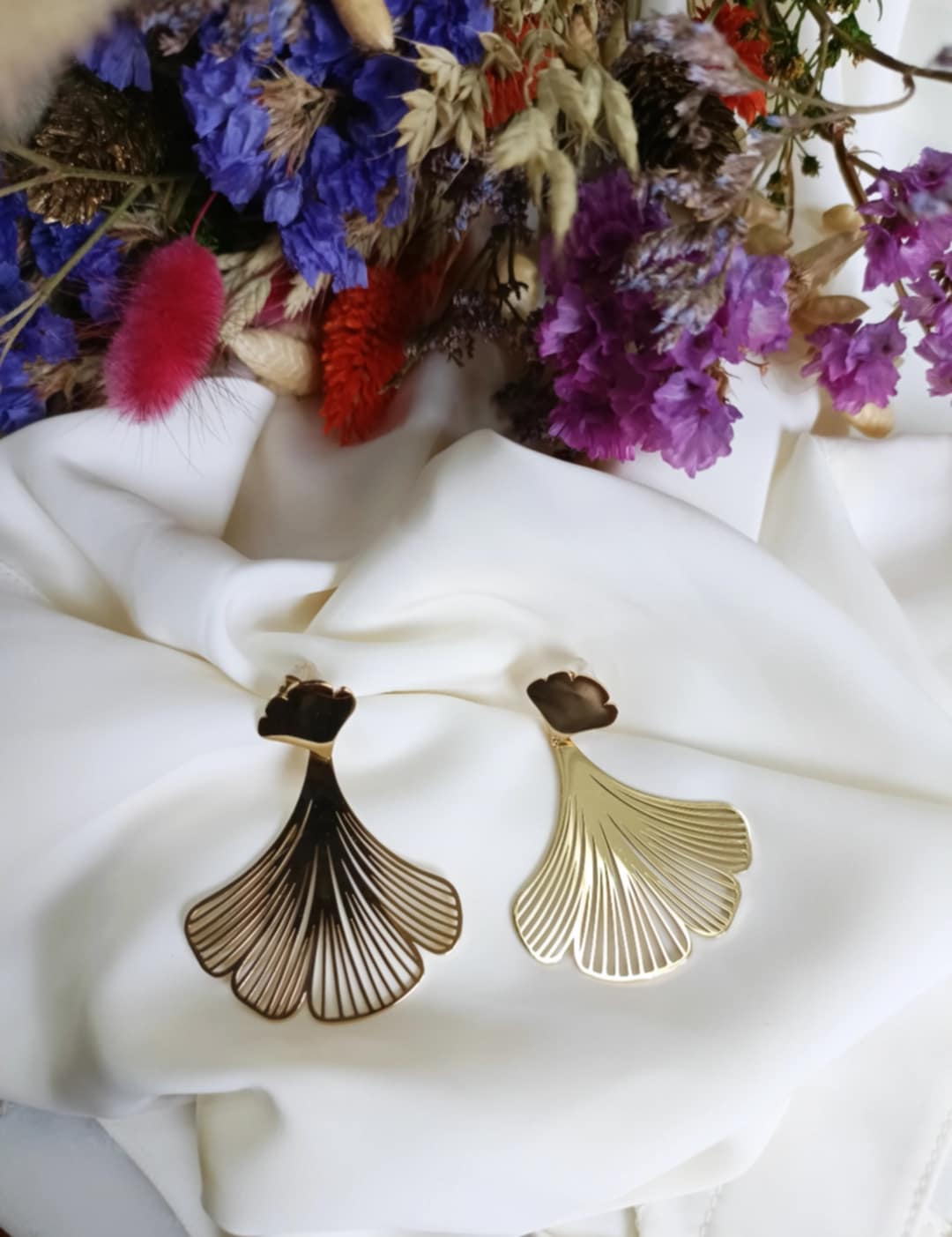 Boucles d'oreilles en acier inoxydable - Ginko
