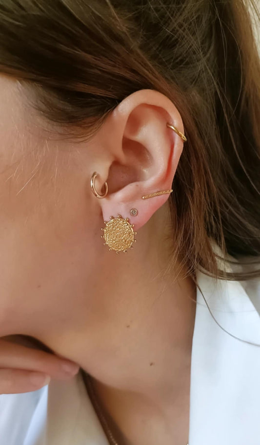 Boucles d'oreille en acier inoxydable - Bonnie