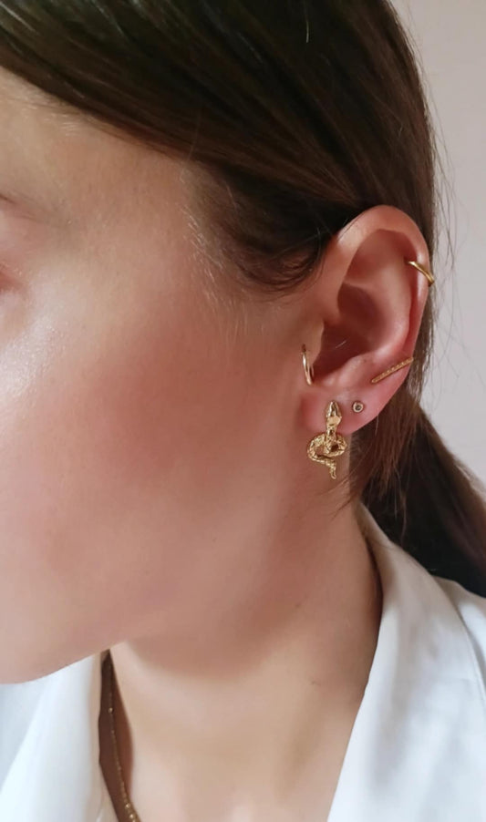 Boucles en acier inoxydable et nacre - Fallone