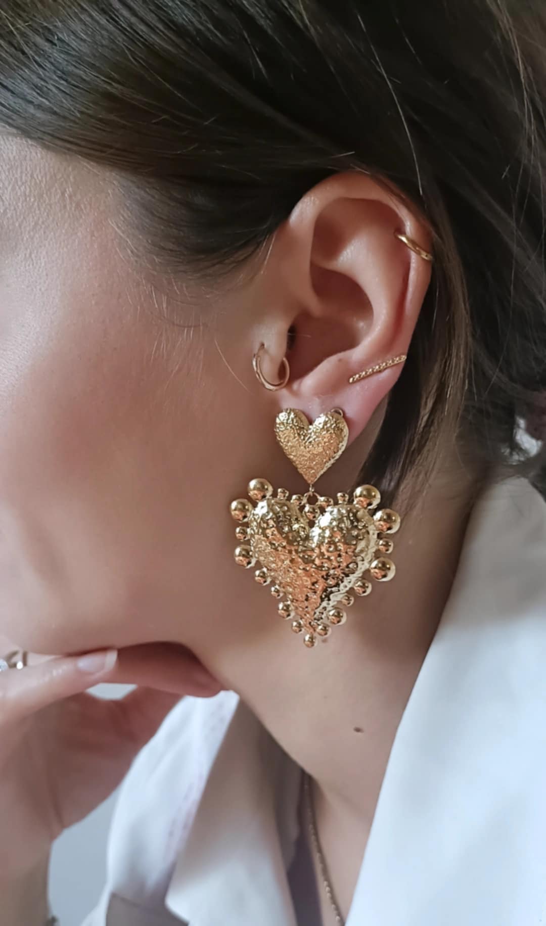 Boucles d'oreille en acier inoxydable - Ina