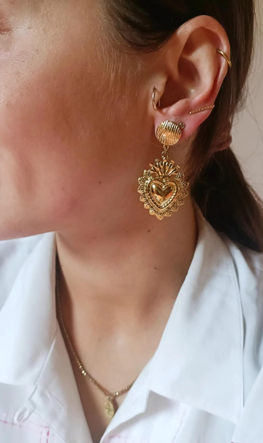 Boucles en acier inoxydable - Sacred love