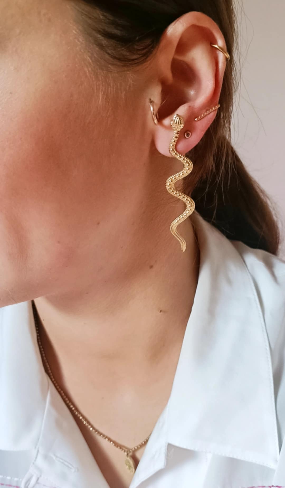 Boucles d'oreilles en acier inoxydable - Sirine