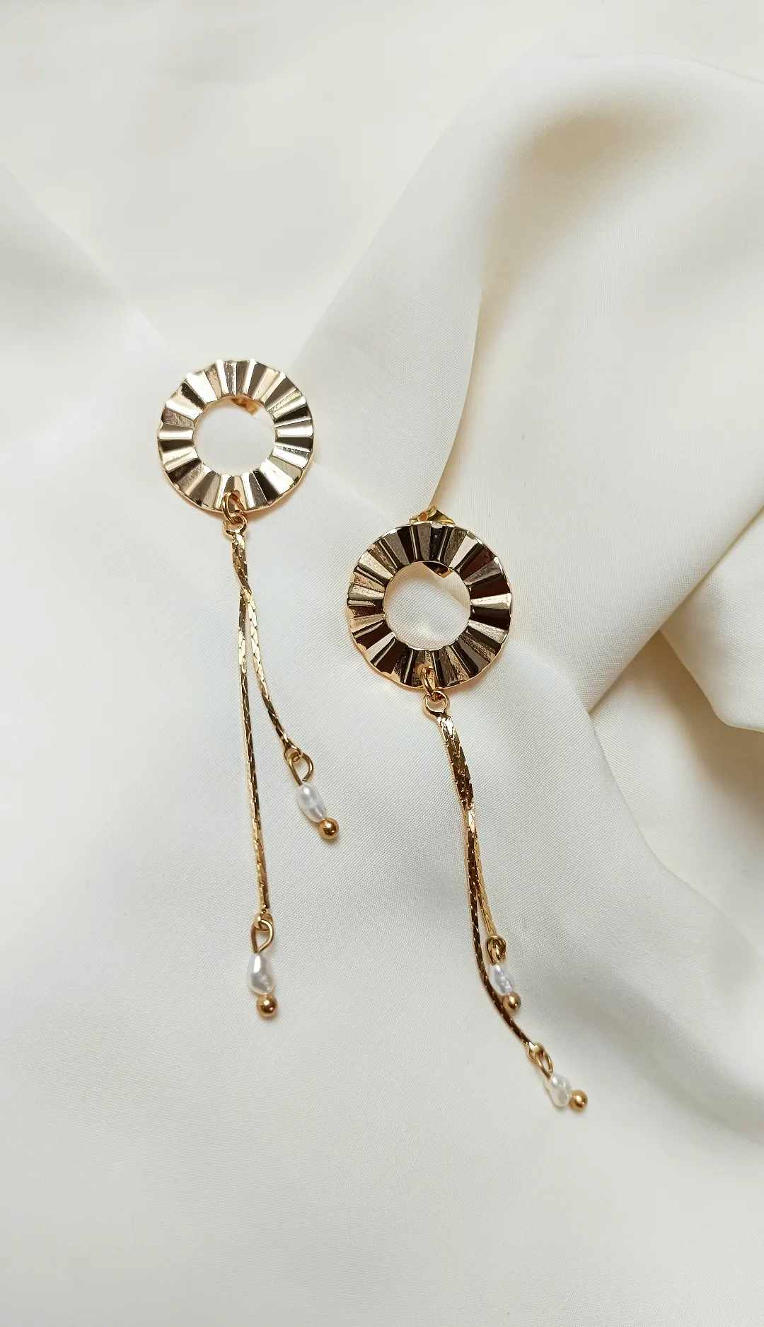 Boucles d'oreilles en laiton doré à l'or fin - Canopée