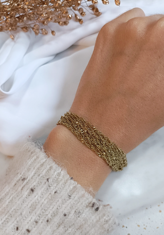 Bracelet multichaines en acier inoxydable - Dolly