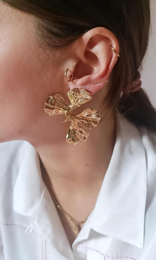 Boucles en acier inoxydable et perle d'eau douce - Brigitte
